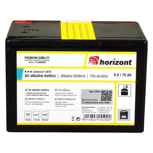 BATERIJA HORIZONT, alkalna 75 Ah 9 V