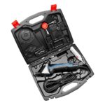 Električne škarje Heiniger Xpert 2 v odprtem kovčku z oljem, izvijačem, ščetko in kablom