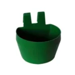 Okrogel PVC krmilnik za zajce z obešali - zelen