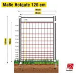 Vrata za električno mrežo do 110cm, dvojna konica - slika 2