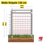 Vrata za električno mrežo do 120cm, dvojna konica - slika 3
