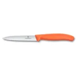 Nož za lupljenje in obrezovanje Victorinox, nazobčan, 10 cm, oranžen