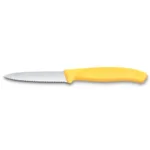 Nož za lupljenje in obrezovanje Victorinox, nazobčan, 8 cm, rumen