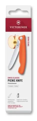 Piknik nož za rezanje klobas, paradižnika Victorinox, 11 cm, oranžen - slika 4