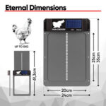 Avtomatska SOLARNA vrata za kokošnjak RUN-CHICKEN, Eternal - slika 10